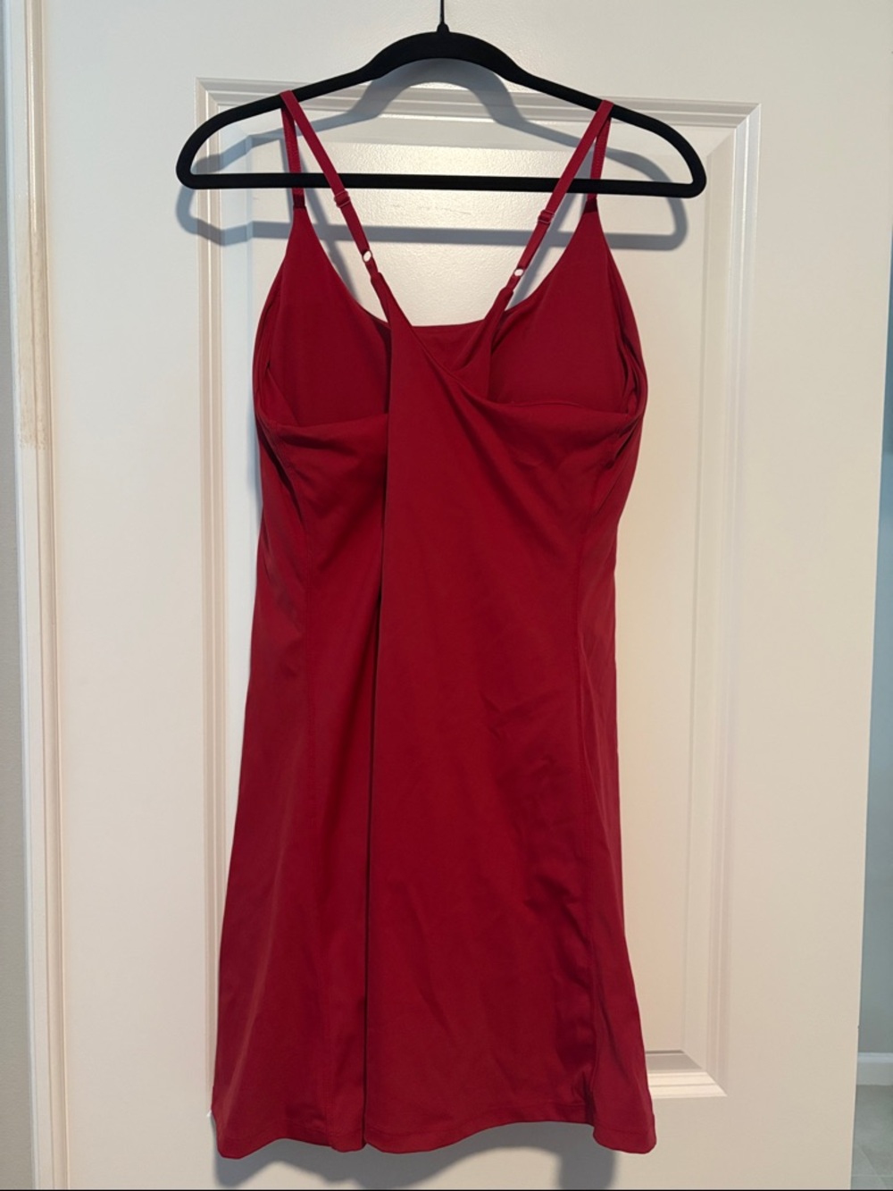 Womens Red Athletic Adjustable Dress with attached shorts & pockets size 2X - Picture 2 of 4